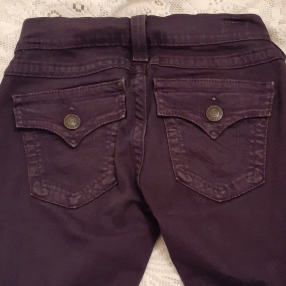 True Religion Purple Skinny Jeans - Picture 5 of 9